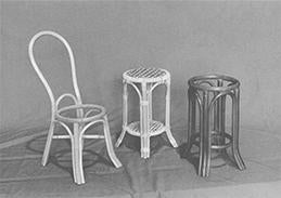 Flower stand, chair type (white) (left side of photo) (made to order: delivery time approx. 2 weeks)