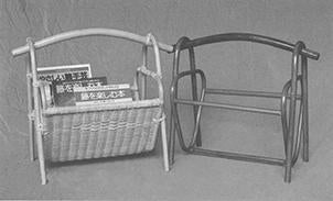 Large magazine rack (white)/(brown) (made to order: delivery time approx. 2 weeks)