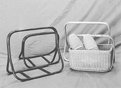 Slipper case, white/brown (made to order: delivery time approx. 2 weeks)