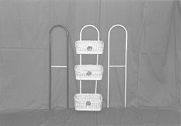 U-shaped frame, white/brown (made to order: delivery time approx. 2 weeks)