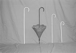 Parasol frame: White/brown (made to order: delivery time approx. 2 weeks)